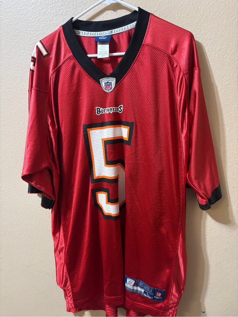 NFL Tampa Bay Buccaneers Josh Freeman #5 Large Reebok Onfield